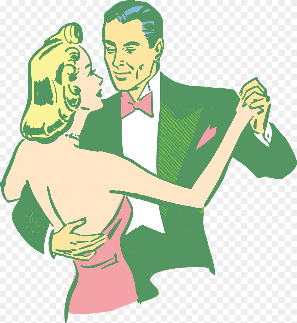 Dancing Couple Colorized Clip Arts, Accessories, Tie, Formal Wear, Clothing Free Png Download