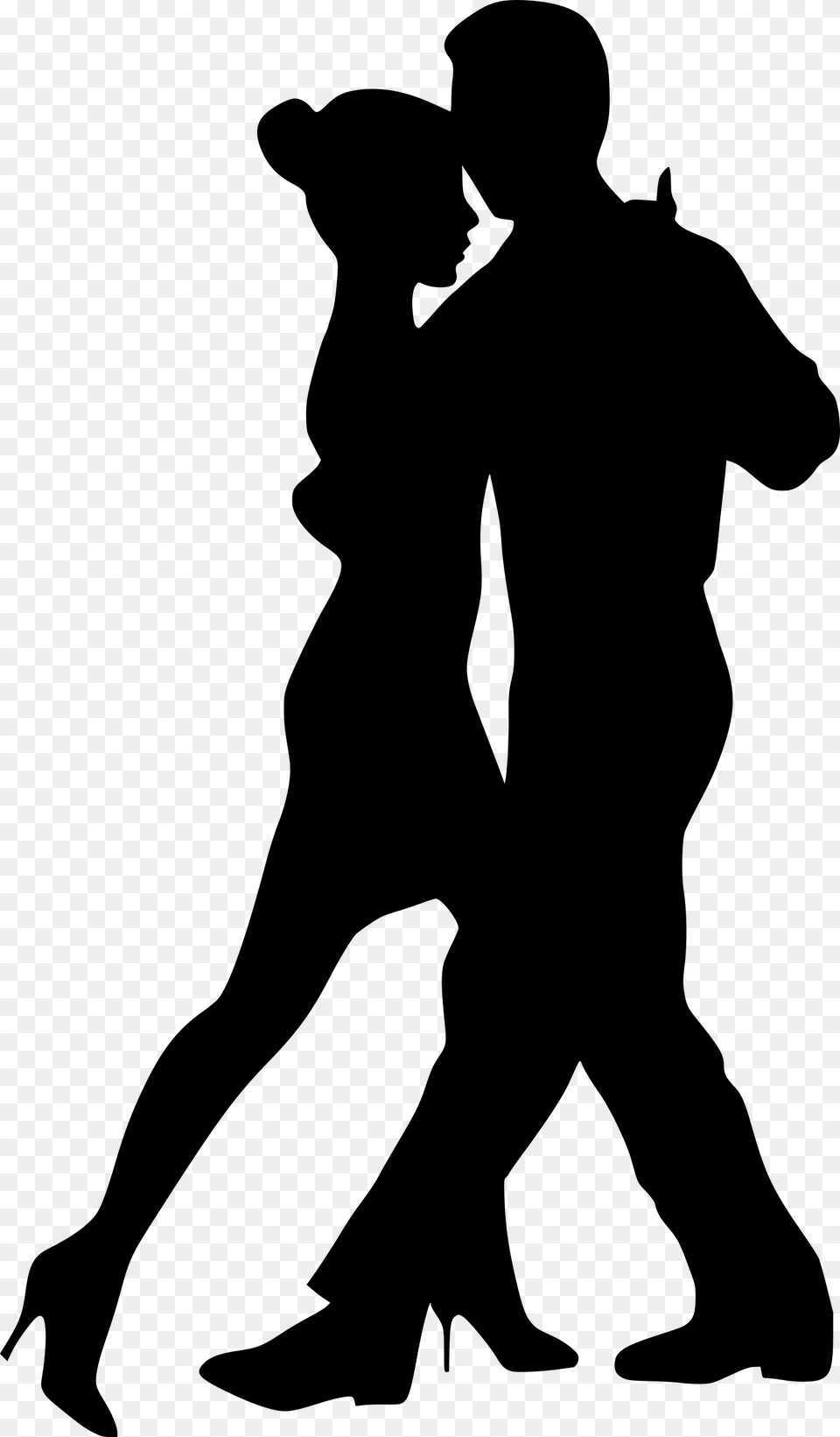 Dancing Couple Dancing Couple Silhouette, Gray Free Transparent Png