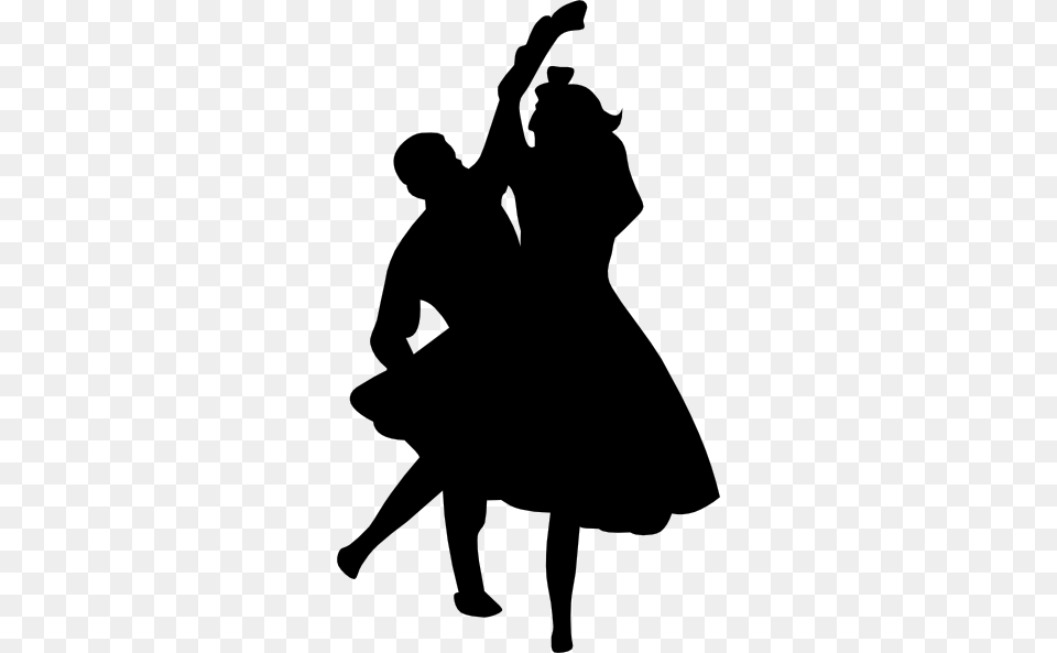 Dancing Couple Fifties Clip Art Vector, Leisure Activities, Person, Silhouette, Adult Free Transparent Png