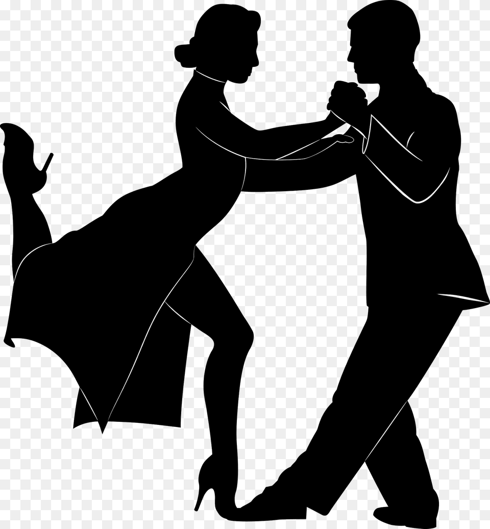 Dancing Couple Stencil Clipart, Adult, Male, Man, Person Png Image