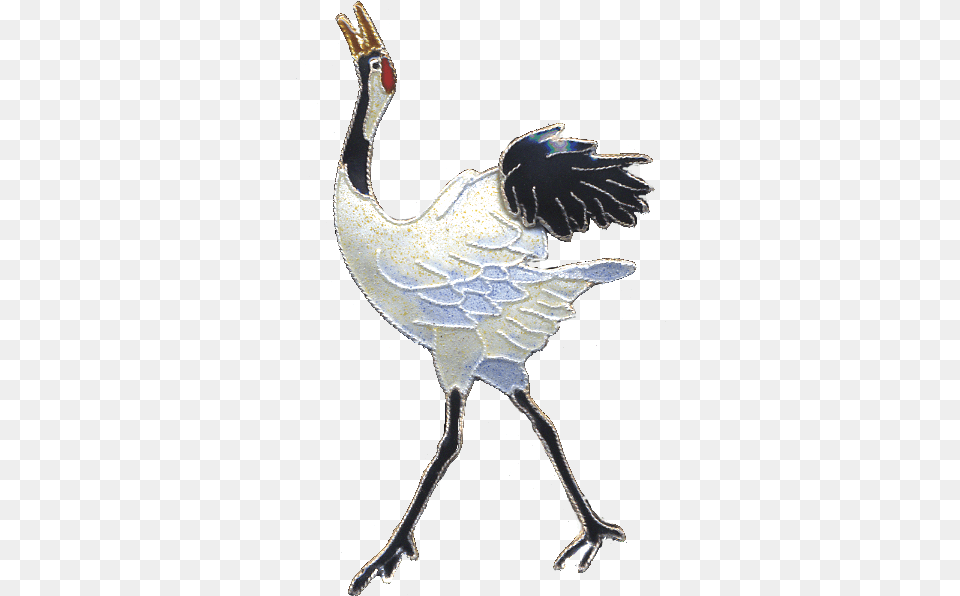Dancing Crane Pin, Animal, Bird, Crane Bird, Waterfowl Png Image
