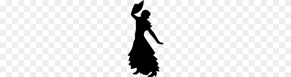 Dancing Dance Person Woman Silhouettes Silhouette Flamenco, Gray Free Png Download