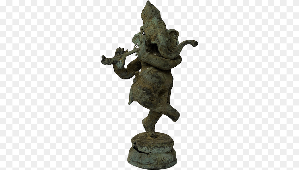 Dancing Ganesha Relic Bronze Sculpture, Figurine, Art, Archaeology, Cross Free Transparent Png