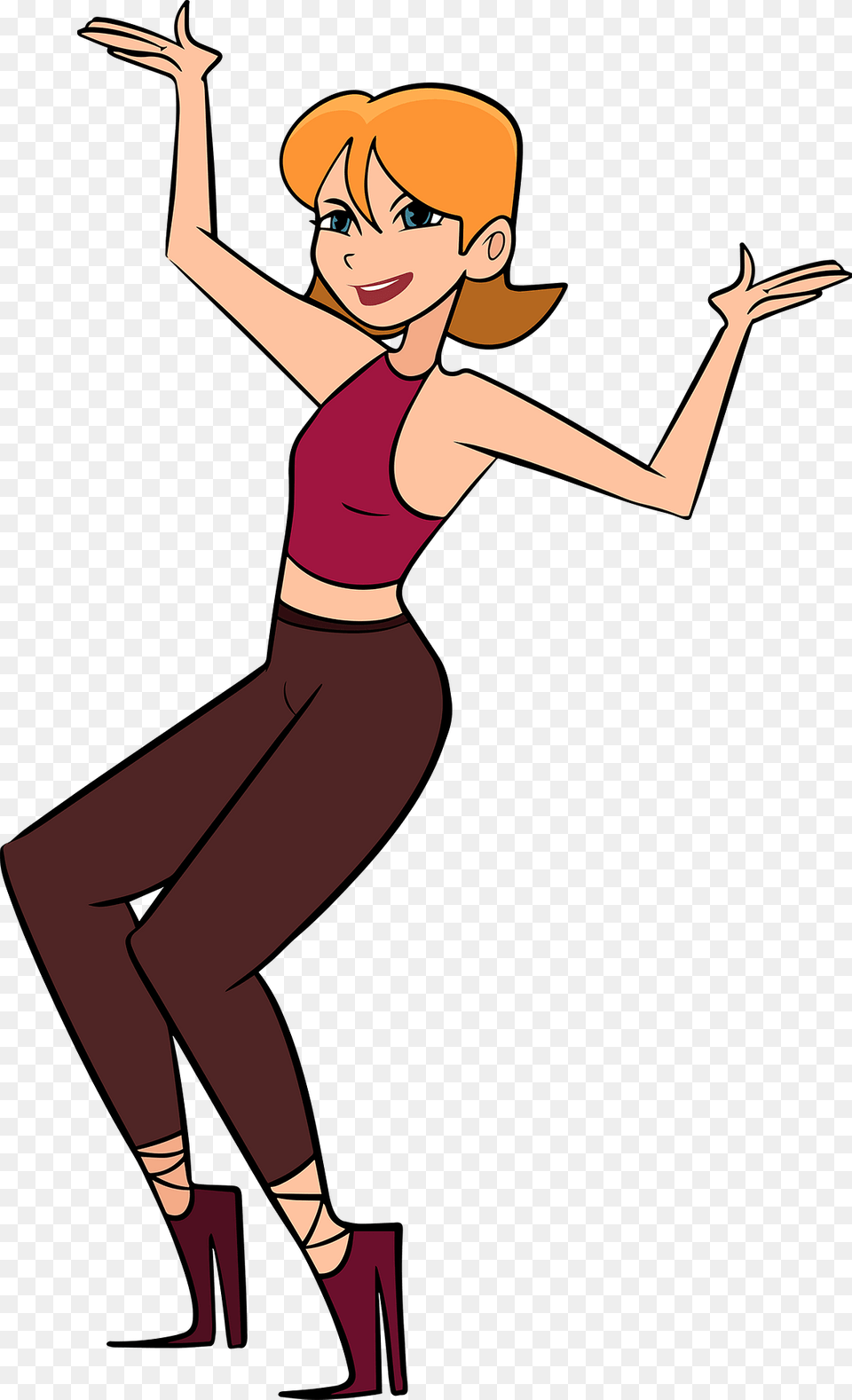 Dancing Girl Clipart, Adult, Person, Leisure Activities, Woman Png Image