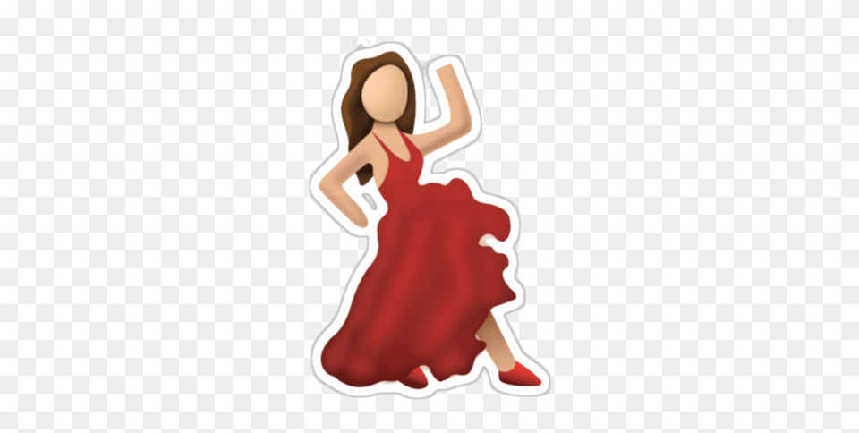 Dancing Girl Emoji Sticker Cm In Costumes, Clothing, Leisure Activities, Formal Wear, Person Free Transparent Png