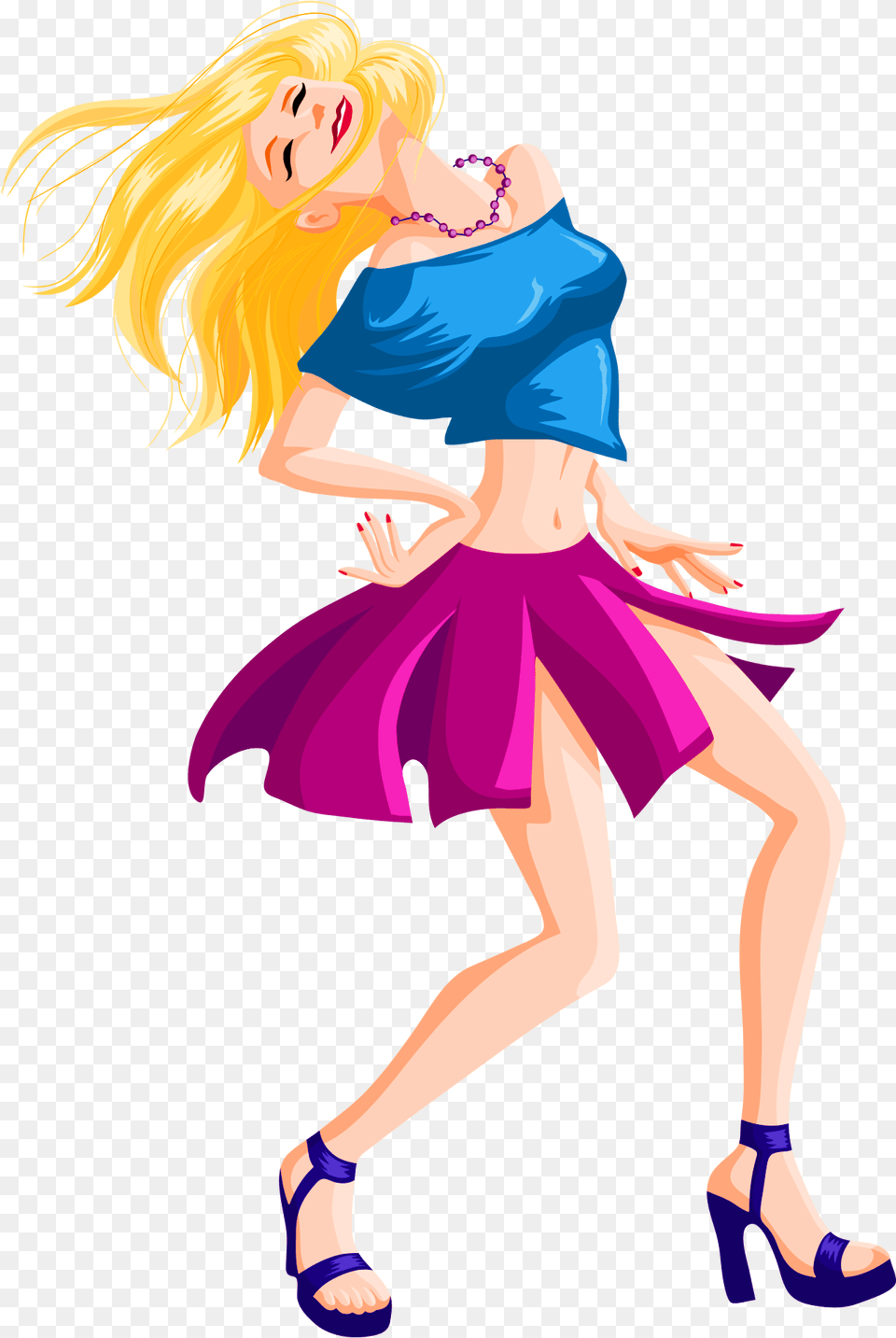 Dancing Girl Vector Girl Dancing Cartoon, Person, Leisure Activities, Adult, Woman Png Image
