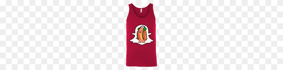 Dancing Hotdog Snapchat Filter Mask Funny Meme Social Media T, Clothing, Tank Top Free Png