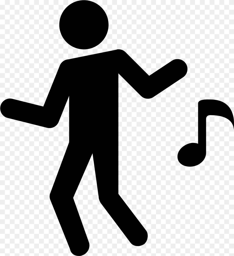 Dancing Icon, Gray Free Png