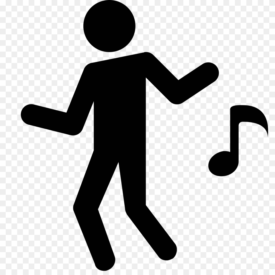 Dancing Icon, Gray Free Png Download