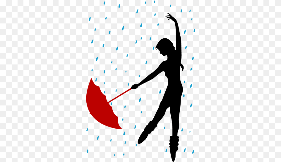 Dancing In The Rain Girl Wall Sticker Dancing In The Rain Silhouette, Person, Body Part, Hand Png