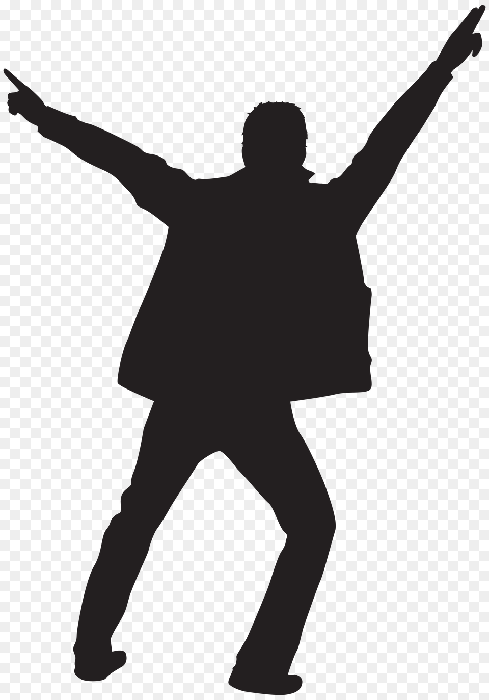 Dancing Man Silhouette Clip Art, Text, Formal Wear Free Png