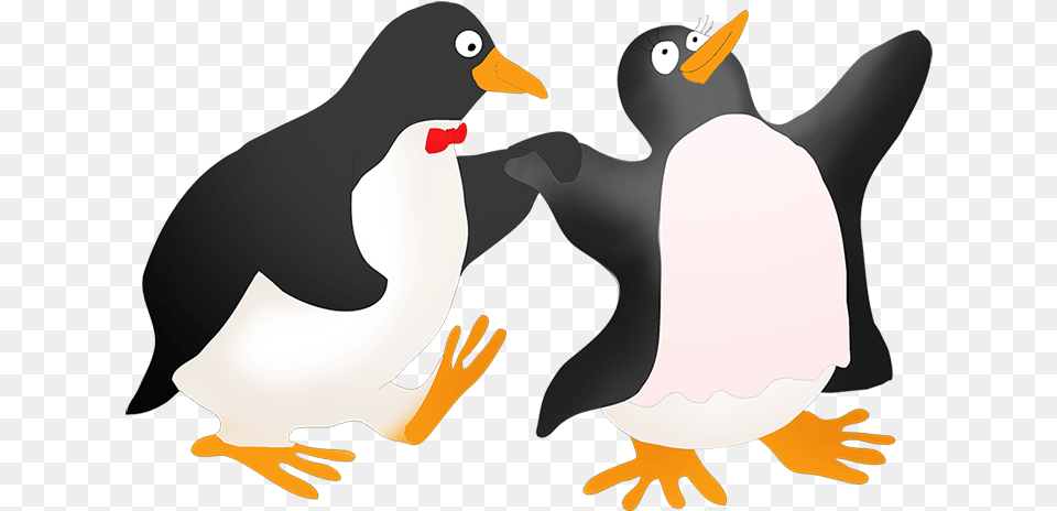 Dancing Penguin Couple Adlie Penguin, Animal, Bird Png