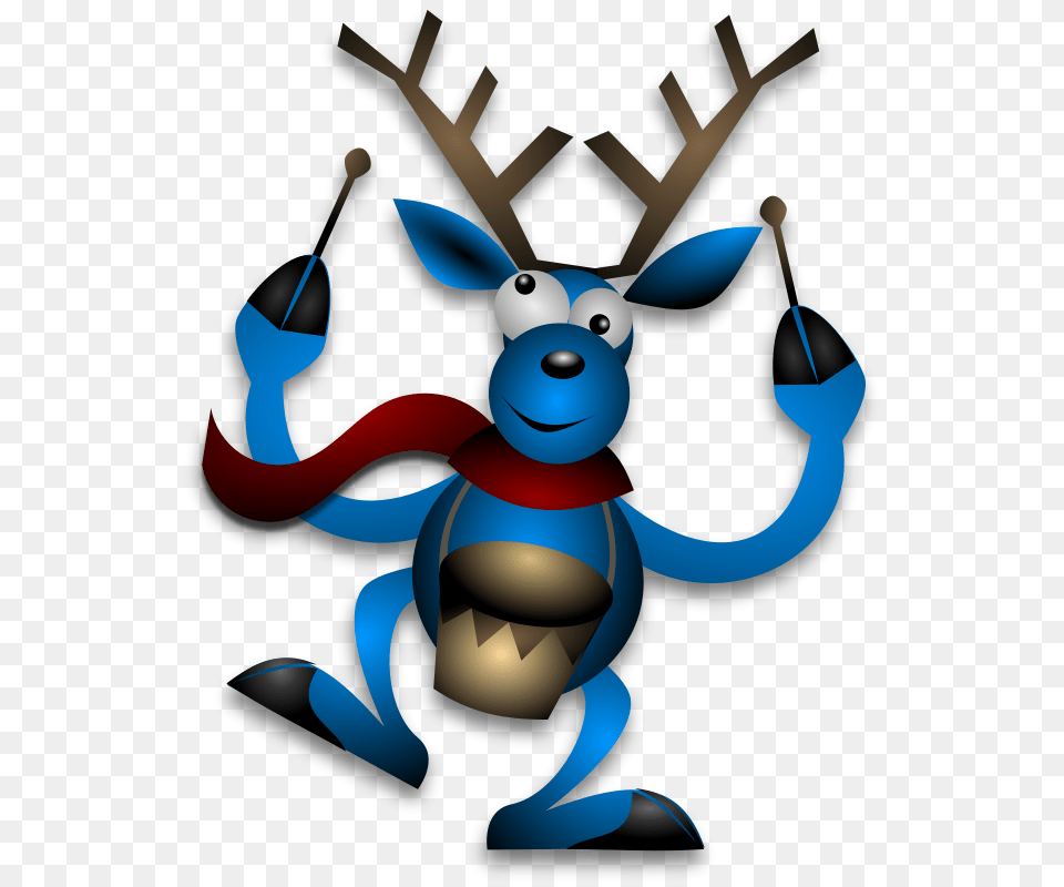 Dancing Reindeer 2 By, Animal, Deer, Mammal, Wildlife Free Png