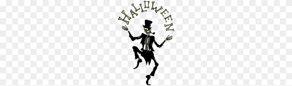 Dancing Skeleton Halloween, People, Person, Stencil, Pirate Free Png Download