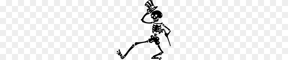 Dancing Skeleton Image, Stencil, Bow, Weapon, Face Png