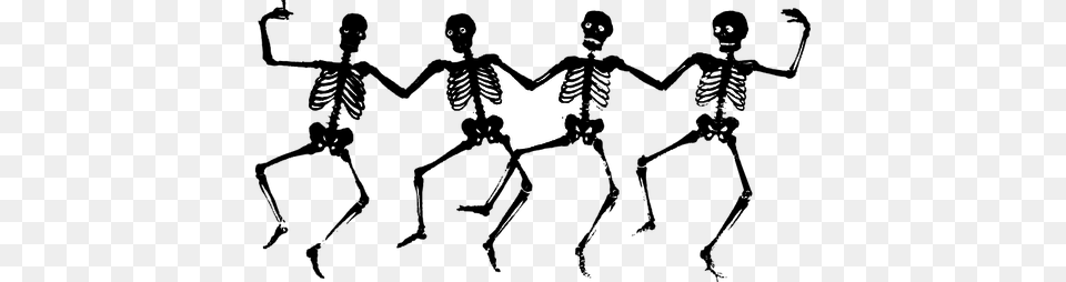 Dancing Skeletons Vector Illustration, Leaf, Plant, Silhouette Png Image