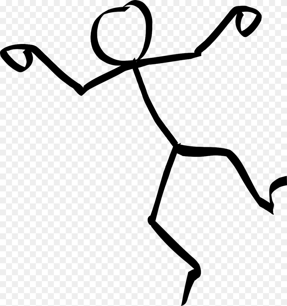 Dancing Stick Figure, Bow, Weapon, Art Free Transparent Png