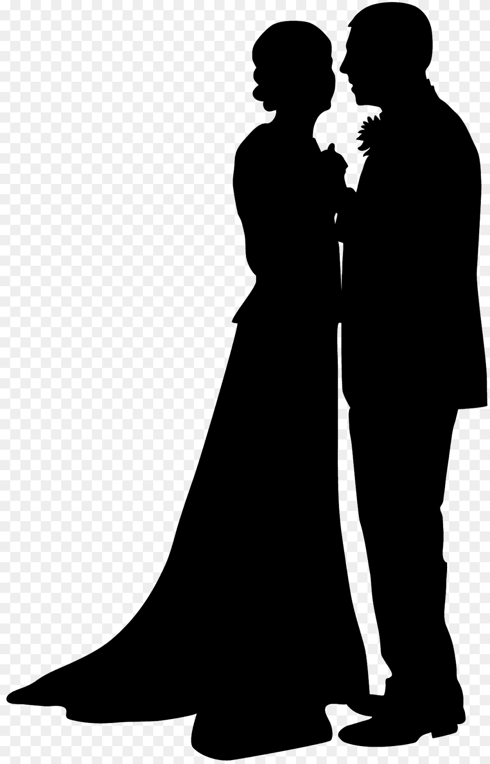 Dancing Wedding Couple Silhouette, Clothing, Dress, Adult, Person Png