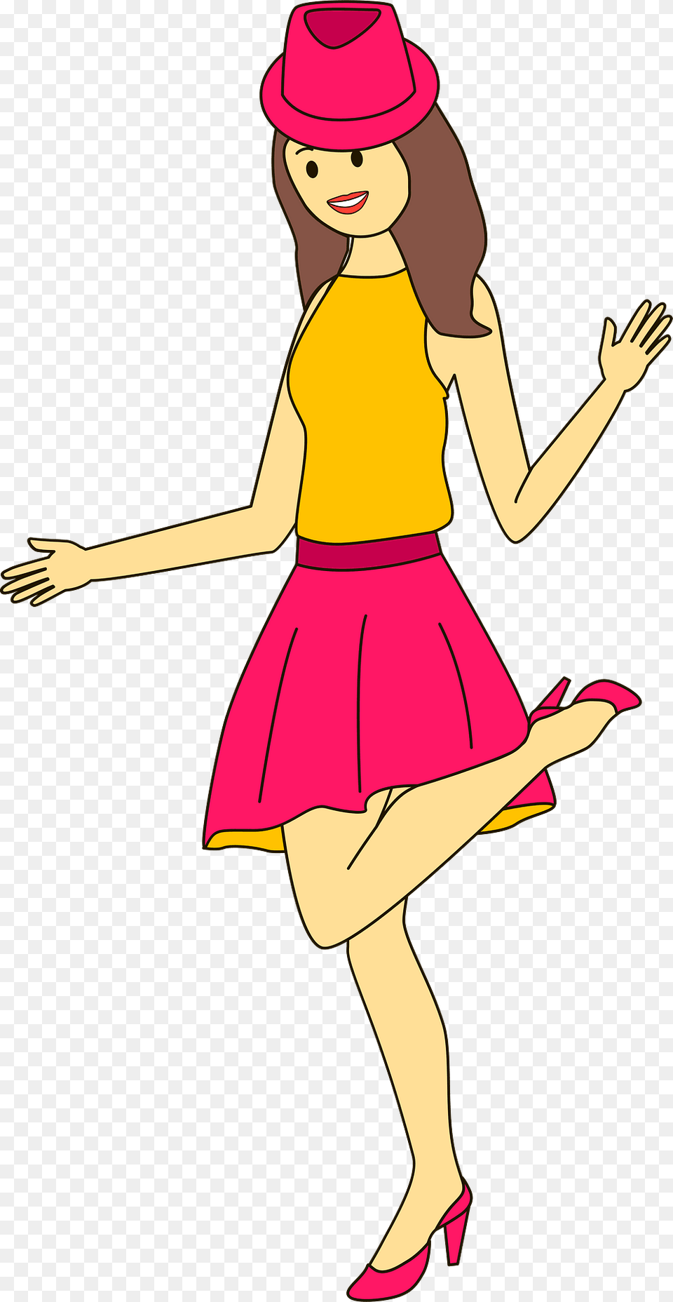 Dancing Woman Clipart, Leisure Activities, Person, Face, Head Free Transparent Png