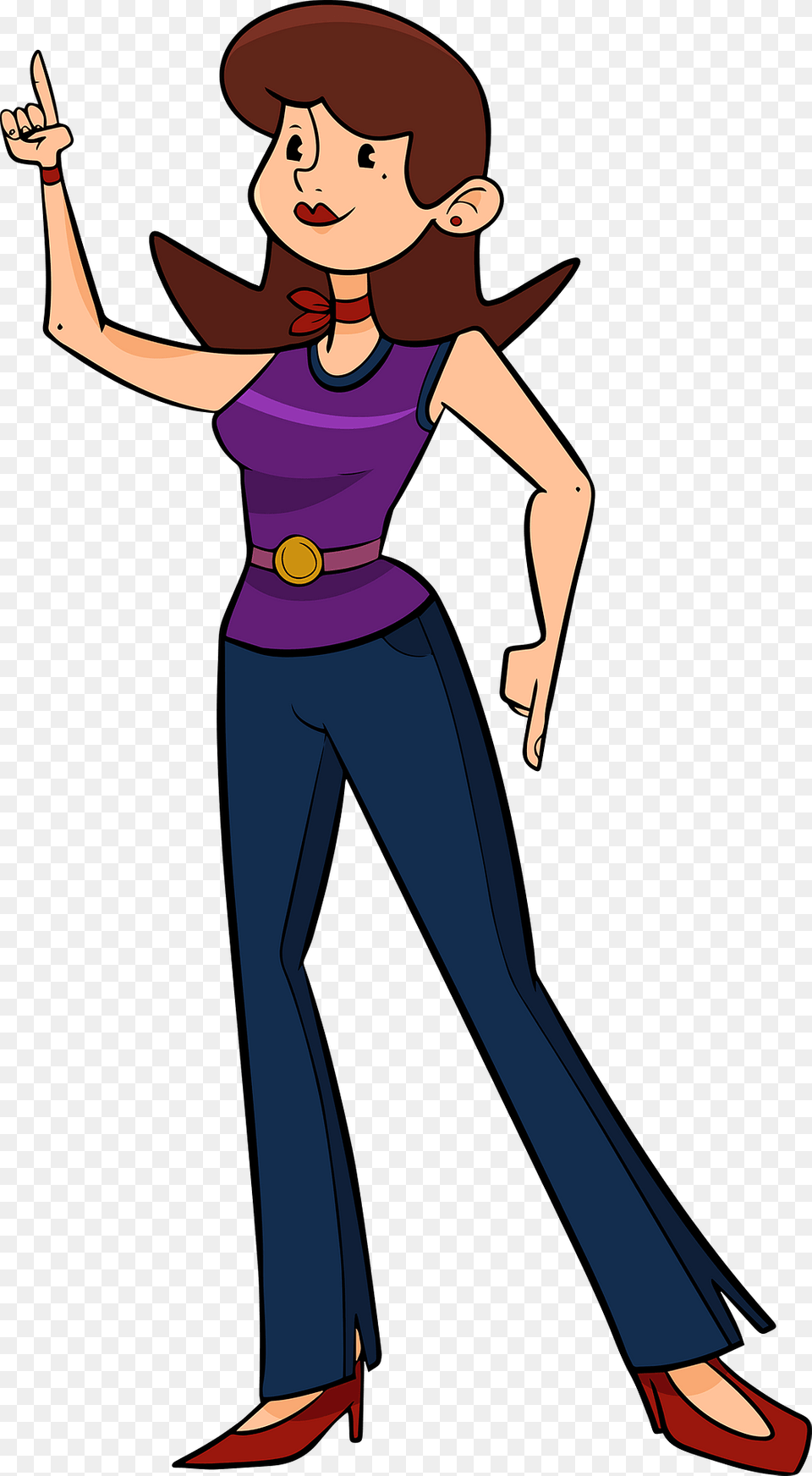 Dancing Woman Clipart, Clothing, Pants, Person, Face Png