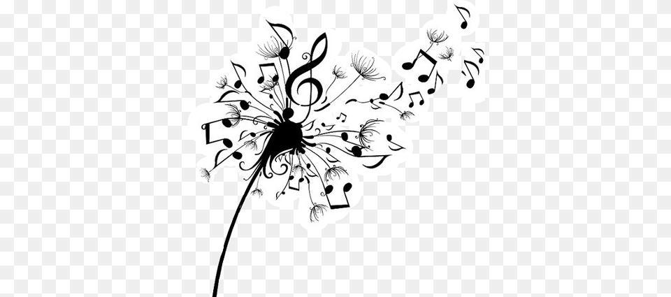 Dandelion Music Notes Musicnotes Freetoedit Dandelion Music Note Light Up Decor, Flower, Plant, Art, Floral Design Free Png Download