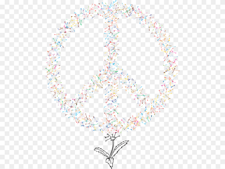 Dandelion Peace Sign Vector Graphic On Pixabay Circle, Sprinkles, Accessories, Chandelier, Lamp Free Png