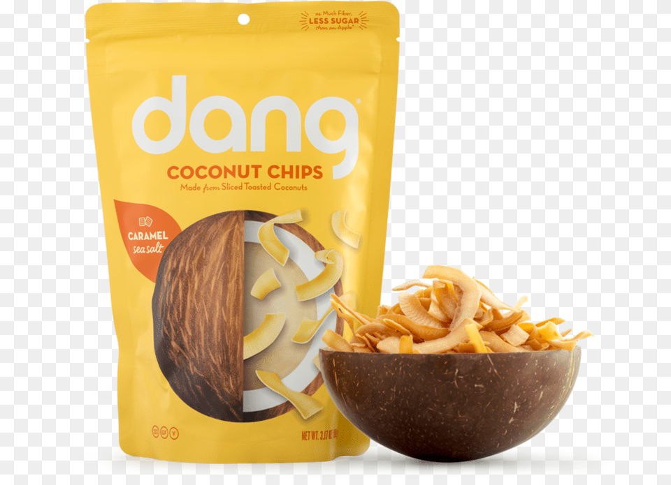 Dang Caramel Sea Salt Coconut Chips, Food, Fruit, Plant, Produce Png Image