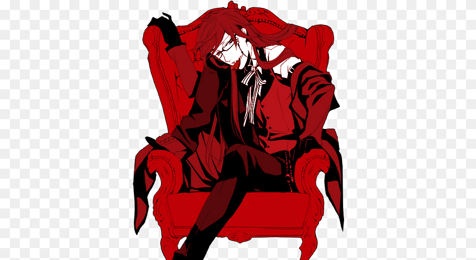 Dangan Ronpa Junko Enoshima Love Image With Grell Sutcliff Day, Book, Comics, Publication, Person Free Transparent Png