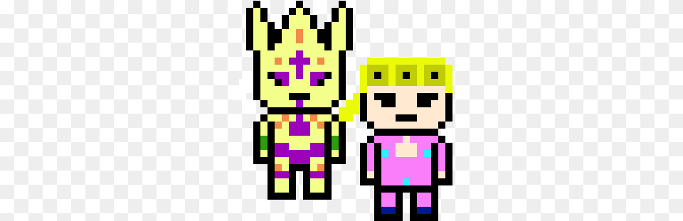 Danganronpa Pixel Giorno U0026 Gold Experience Requiem Pixel Art Juice Wrld, Purple, Pinata, Toy, Qr Code Png