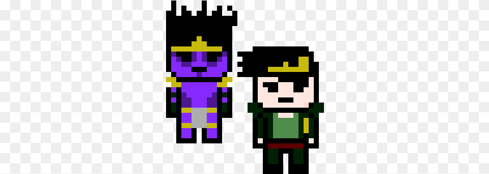 Danganronpa Pixel Jotaro Star Star Platinum Pixel Art, Purple Free Transparent Png