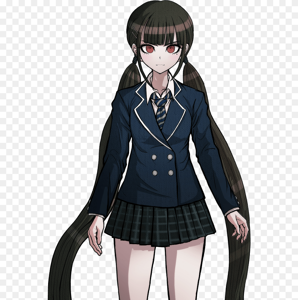 Danganronpa V3 Maki Harukawa Halfbody Sprite 1 Maki Harukawa School Uniform, Teen, Publication, Person, Girl Free Transparent Png