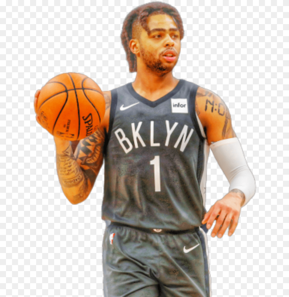 Dangelo Russell Basketball Moves, Adult, Ball, Basketball (ball), Male Png Image