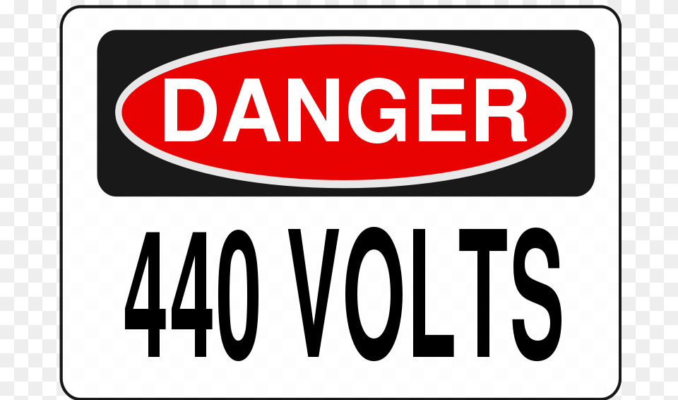Danger 440 Volts, License Plate, Transportation, Vehicle, Sign Free Png