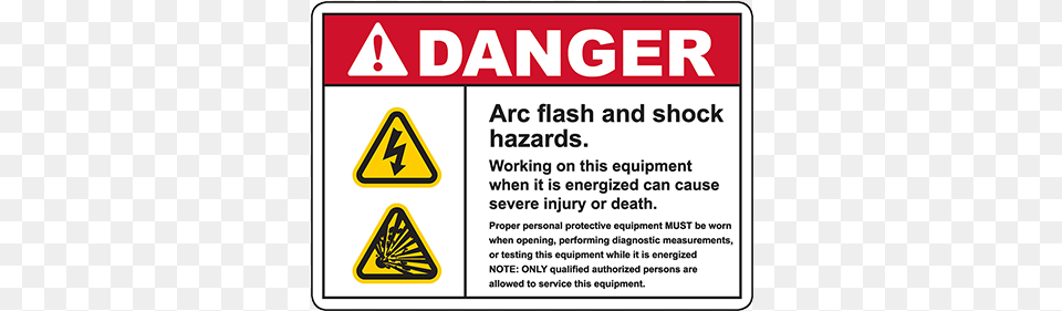 Danger Arc Flash And Shock Hazards Sign Keep Combustible Materials Away From Open Flames, Symbol, Advertisement, Poster, Scoreboard Free Png Download