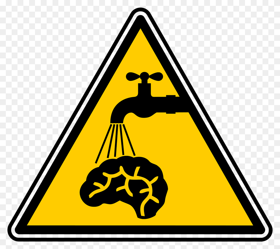 Danger Brainwashing Clipart, Sign, Symbol, Road Sign, Triangle Free Png Download