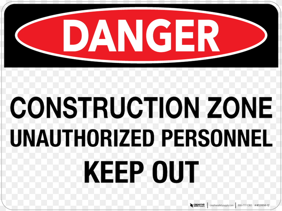 Danger Construction Zone Sign, Text Png Image