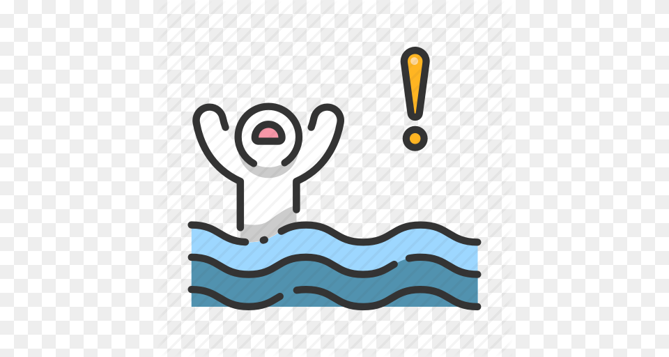 Danger Drowning Hand Help Rescue Sea Water Icon, People, Cutlery, Person, Swimming Png