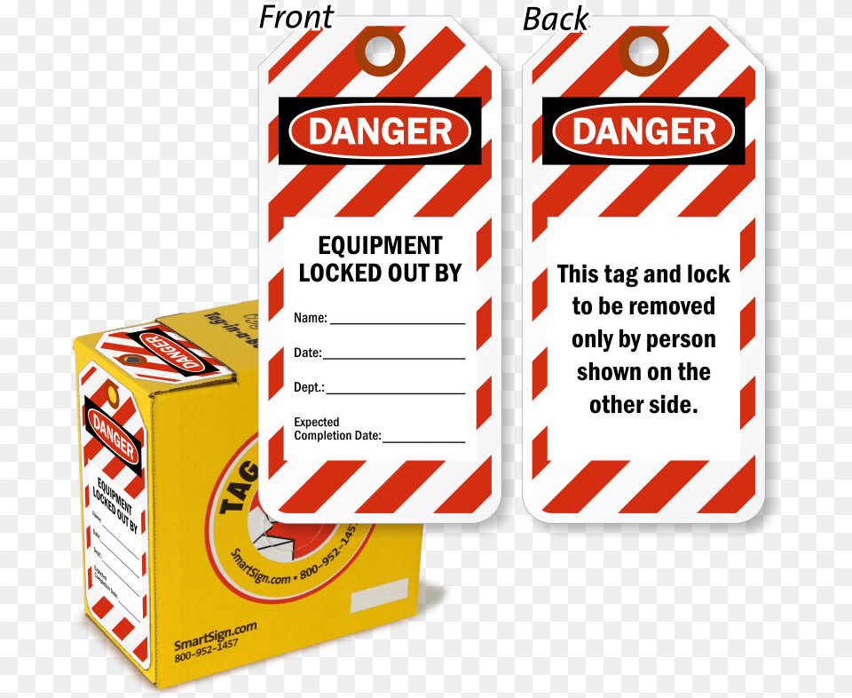 Danger Equipment Locked Out Tag In A Box With Fiber Household Supply, Fence, First Aid, Text Png