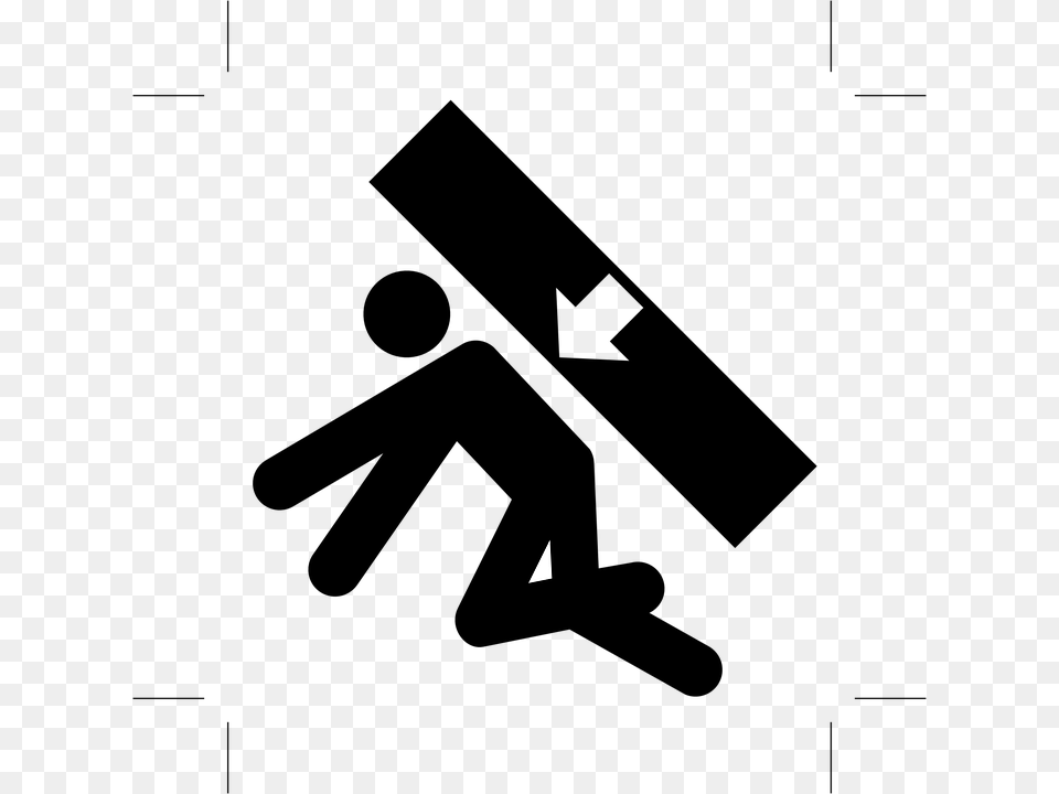 Danger Falling Objects Sign Symbol Pictogram, Triangle, Outdoors Free Transparent Png