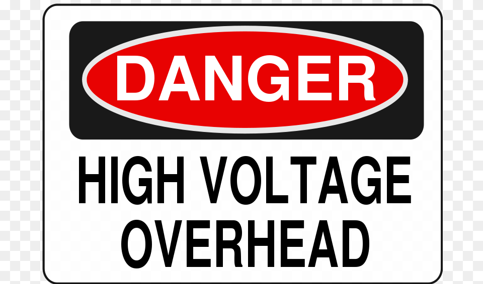 Danger High Voltage Overhead, Sign, Symbol, Sticker, Dynamite Png Image