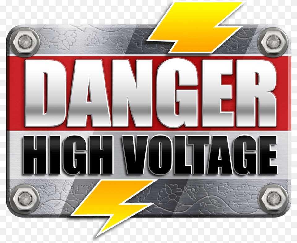 Danger High Voltage Slot Machine, Accessories, Buckle, Wheel, License Plate Png Image