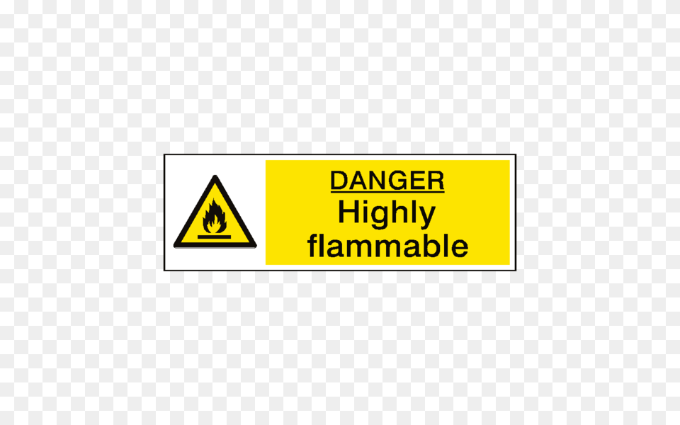 Danger Highly Flammable Sign Pvc Safety Signs, Symbol, Triangle Png
