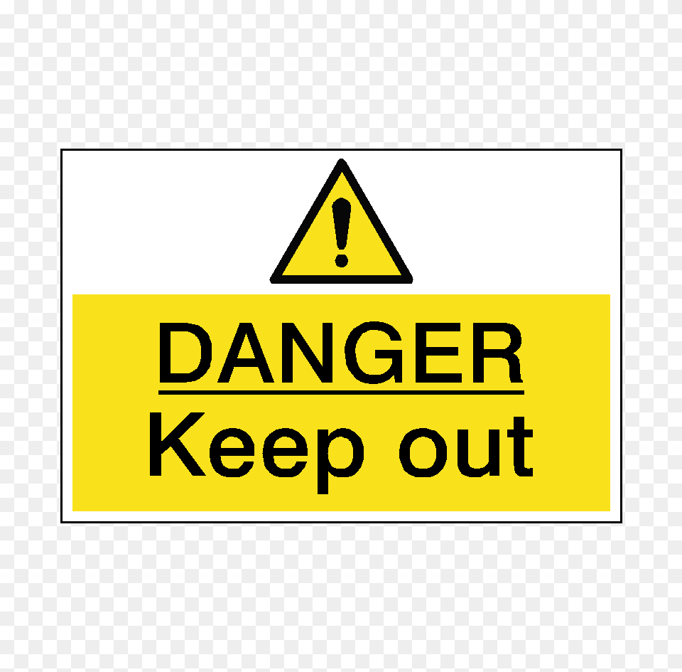 Danger Keep Out Hazard Sign Pvc Safety Signs, Symbol, Scoreboard, Road Sign Free Png Download