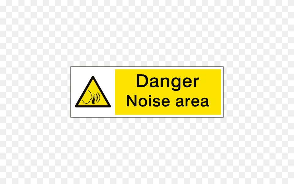 Danger Noise Area Sign Pvc Safety Signs, Symbol, Triangle Free Transparent Png