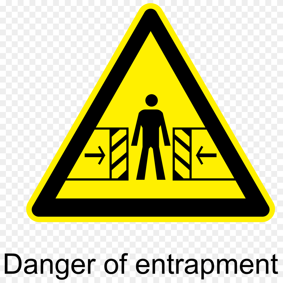 Danger Of Entrapment Warning Sign Clipart, Symbol, Adult, Male, Man Free Png Download