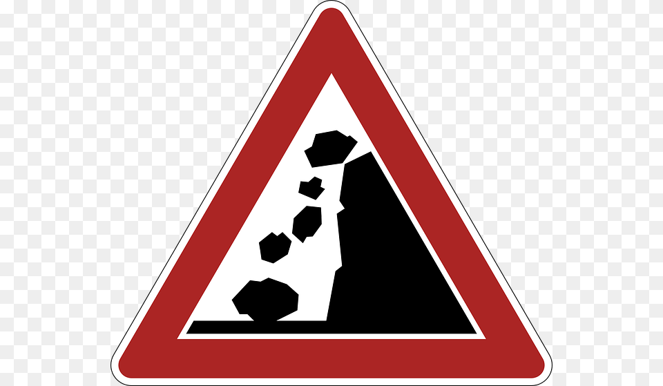 Danger Sign Steinschlag Schild, Symbol, Triangle, Road Sign Png