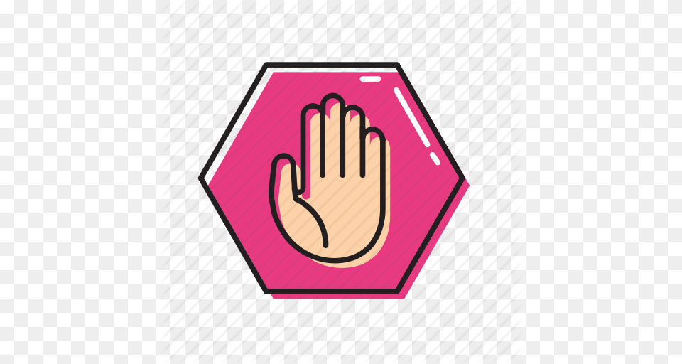 Danger Sign Stop Stop Hand Traffic Stop Icon, Symbol, Body Part, Person, Road Sign Free Png Download