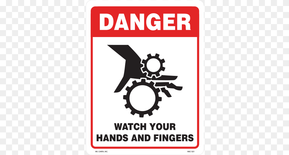 Danger Watch Your Hands And Fingers Vinyl Decal Watch Your Hands And Fingers, Symbol, Sign, Advertisement, Ammunition Free Transparent Png