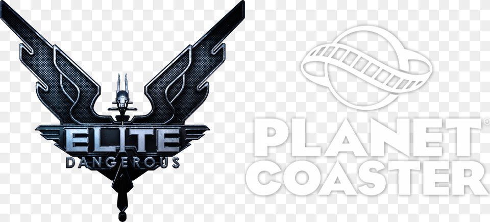 Dangerous And Planet Coaster Elite Dangerous Hd Logo, Gun, Weapon, Emblem Free Transparent Png