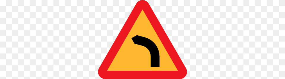 Dangerous Bend Bend To Left Clip Art, Road Sign, Sign, Symbol, Dynamite Free Png